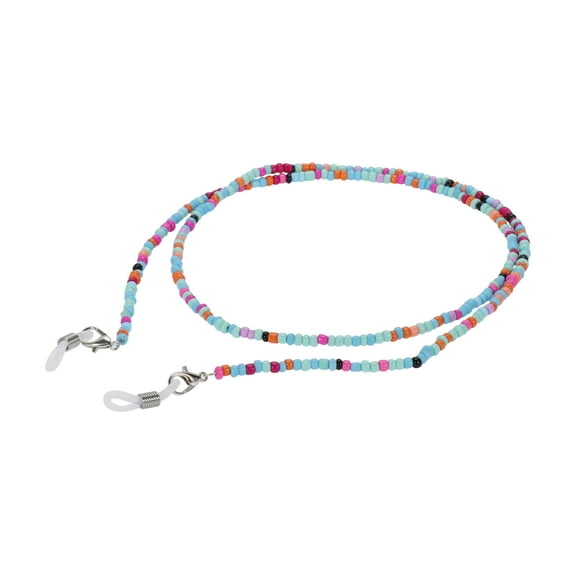 Unique Bargains 1 Pc Eyeglass Chain Glasses Chain Beaded Pattern 70cm L Blue