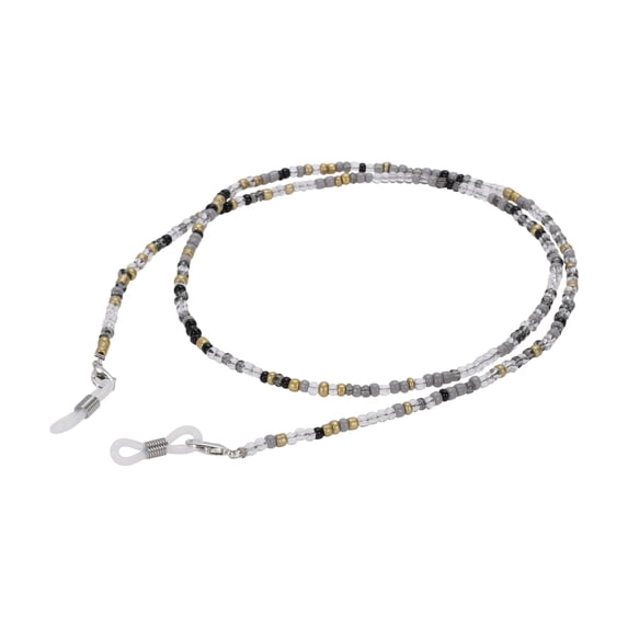 Unique Bargains 1 Pc Eyeglass Chain Glasses Chain Beaded Pattern 70cm L Gray