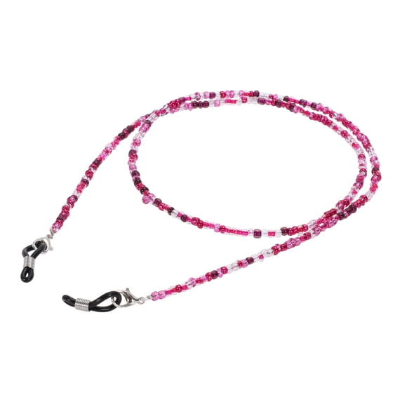 Unique Bargains 1 Pc Eyeglass Chain Glasses Chain Beaded Pattern 70cm L Purple