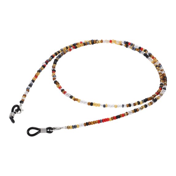Unique Bargains 1 Pc Eyeglass Chain Glasses Chain Beaded Pattern 70cm L Tortoiseshell