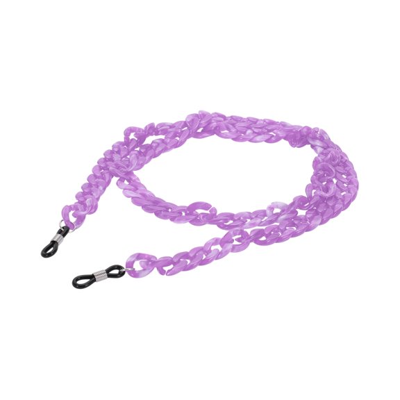 Unique Bargains 1 Pc Eyeglass Chain Glasses Chain Dopamine Color Pattern 70cm L Purple