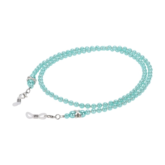 Unique Bargains 1 Pc Eyeglass Chain Glasses Chain Imitation Pearl Pattern 75cm L Light Blue