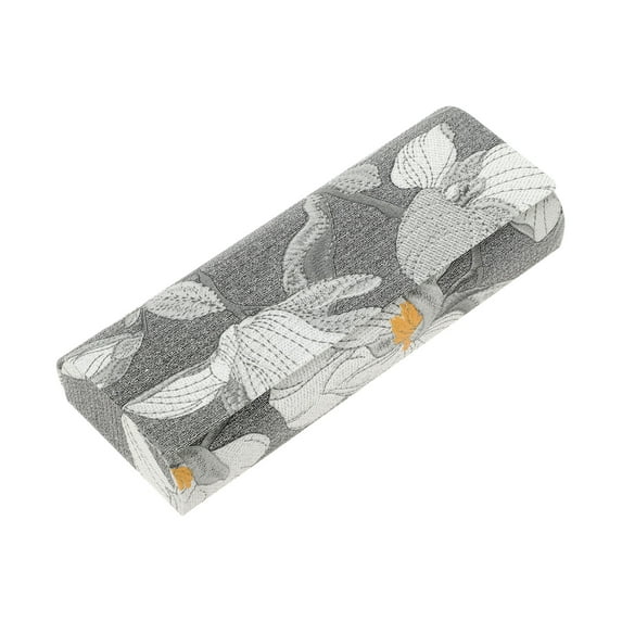 Unique Bargains 1 Pc Eyeglasses Case Embroidery Eyeglasses Storage 6.1"x2.36"x1.18" Gray