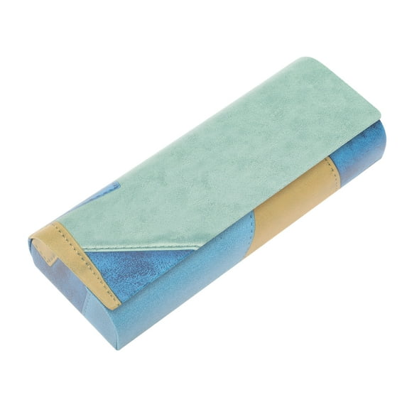 Unique Bargains 1 Pc Eyeglasses Case Portable Retro Eyeglasses Storage 6.14"x2.36"x1.18" Blue Green