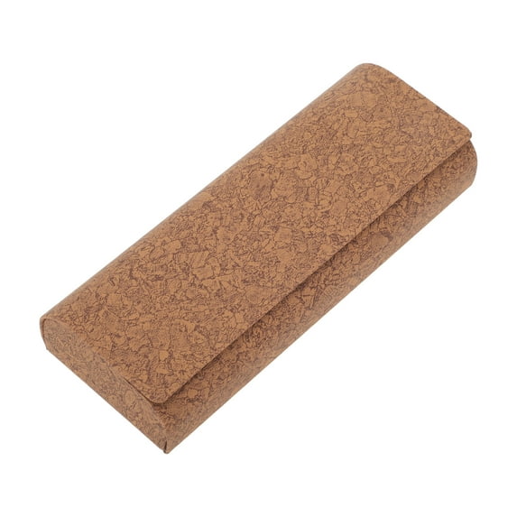 Unique Bargains 1 Pc Eyeglasses Case Wood Grain Eyeglasses Storage 6.14"x2.36"x1.18" Brown