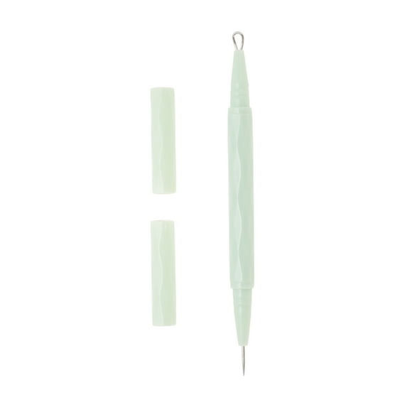 Unique Bargains 1 Pc Facial Pimple Extractor Green 5.11"