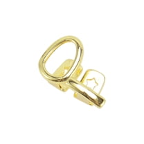 Unique Bargains 1 Pc Fake Grills Hip Hop Double Teeth Hollowout Teeth Grillz Gold Tone