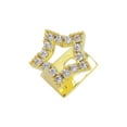 thumbnail image 1 of Unique Bargains 1 Pc Fake Grills Hip Hop Five-Pointed Star Teeth Grillz Gold Tone, 1 of 6
