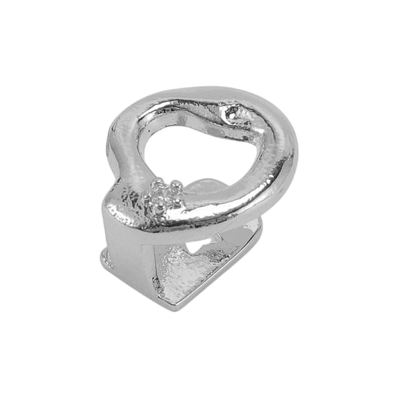 Unique Bargains 1 Pc Fake Grills Hip Hop Flower Teeth Grillz Silver Tone