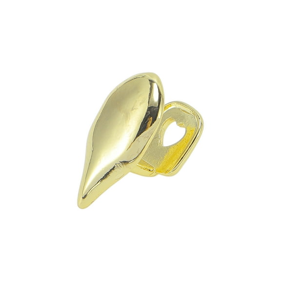 Unique Bargains 1 Pc Fake Grills Hip Hop Pointed Upper Teeth Teeth Grillz Gold Tone