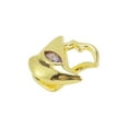 thumbnail image 1 of Unique Bargains 1 Pc Fake Grills Hip Hop Rhinestone Design Teeth Grillz Gold Tone, 1 of 6