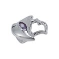 thumbnail image 1 of Unique Bargains 1 Pc Fake Grills Hip Hop Rhinestone Design Teeth Grillz Silver Tone, 1 of 6