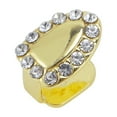 thumbnail image 1 of Unique Bargains 1 Pc Fake Grills Hip Hop Single Rhinestone Teeth Grillz Gold Tone, 1 of 6