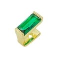 thumbnail image 1 of Unique Bargains 1 Pc Fake Grills Hip Hop Square Zirconia Teeth Grillz Gold Tone Green, 1 of 6