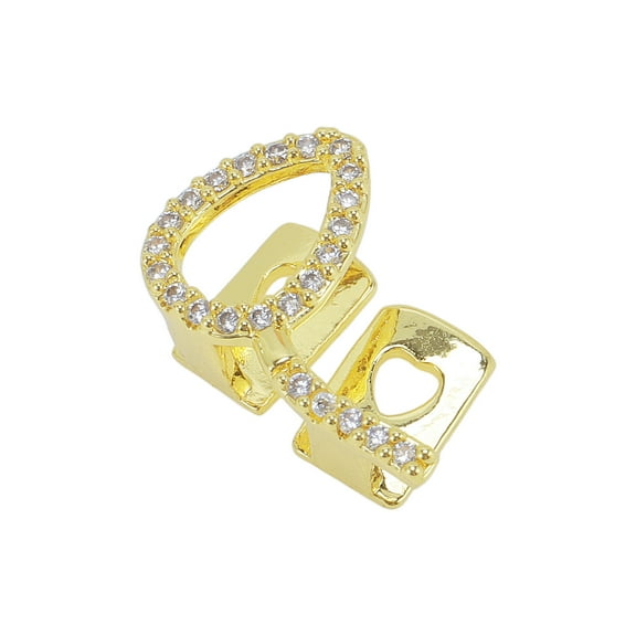 Unique Bargains 1 Pc Fake Grills Hip Hop Style Single Teeth Grillz Gold Tone