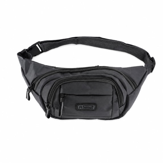 Unique Bargains 1 Pc Fanny Pack Bag Large Capacity Waist Bag Gray