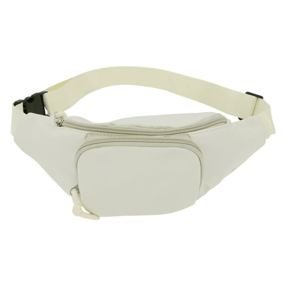 Unique Bargains 1 Pc Fanny Pack Fashion Waist Bag White