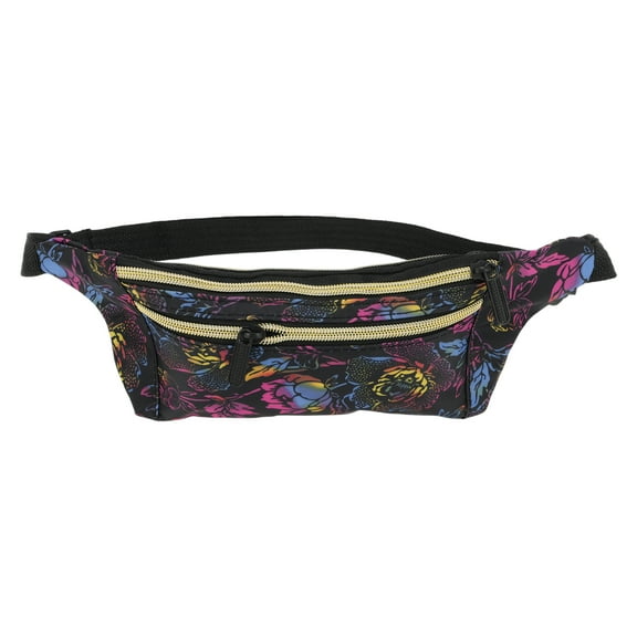 Unique Bargains 1 Pc Fanny Pack Multifunctional Flower Waist Bag Multicolor
