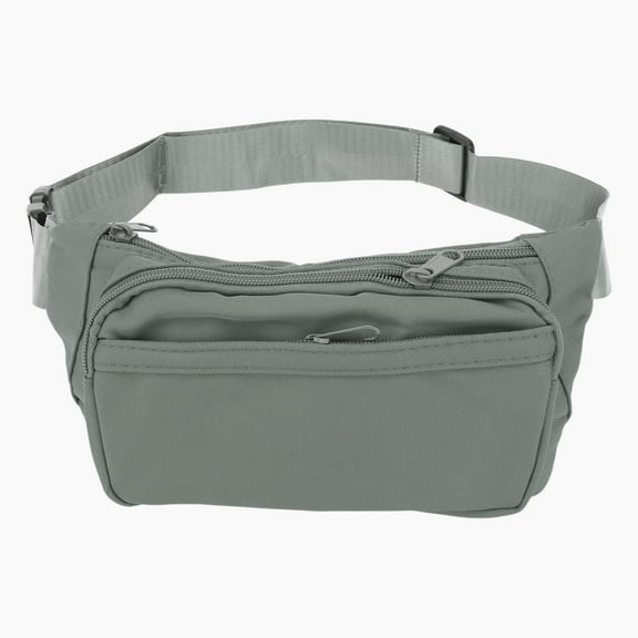 Unique Bargains 1 Pc Fanny Pack Simple Style Waist Bag Gray