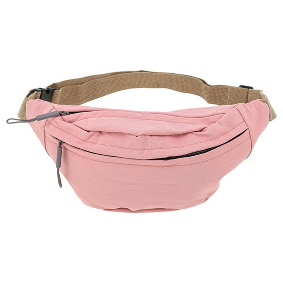 Unique Bargains 1 Pc Fanny Pack Simple Waist Bag Pink