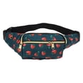 thumbnail image 1 of Unique Bargains 1 Pc Fanny Pack Strawberry Pattern Waist Bag Dark Blue, 1 of 6
