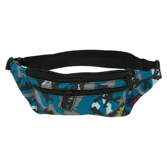 Unique Bargains 1 Pc Fanny Pack Thin Camo Waist Bag Blue