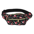 thumbnail image 1 of Unique Bargains 1 Pc Fanny Pack Watermelon Pattern Waist Bag Black Red, 1 of 6