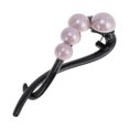 thumbnail image 1 of Unique Bargains 1 Pc Fashion 4 Beads Hair Clips for Home Light Purple Black, 1 of 5