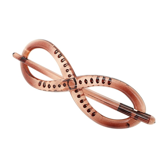 Unique Bargains 1 Pc Fashion 8-Shaped Hair Clips Hairdo Clip Brown