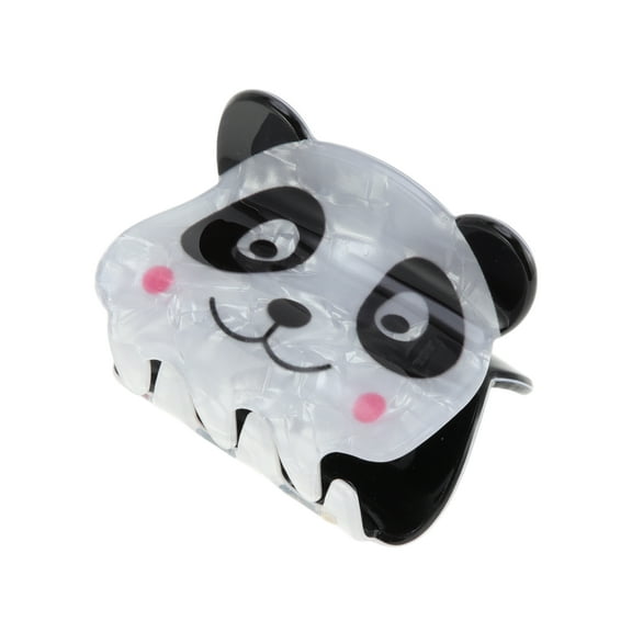 Unique Bargains 1 Pc Fashion Animal Pattern Hair Clips Hairdo Clip Black White