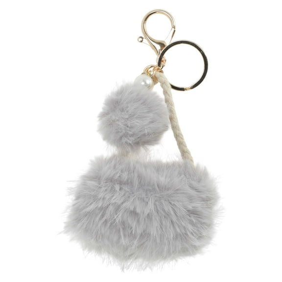 Unique Bargains 1 Pc Fashion Bag-shaped Handbag Charm Bag Accessories Gray