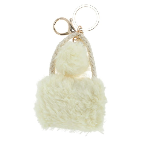 Unique Bargains 1 Pc Fashion Bag-shaped Handbag Charm Bag Accessories Light Yellow