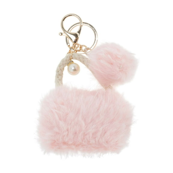 Unique Bargains 1 Pc Fashion Bag-shaped Handbag Charm Bag Accessories Pink