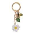 thumbnail image 1 of Unique Bargains 1 Pc Fashion Bees Daisys with Round Buckle Handbag Charm Bag Accessories Gold Tone, 1 of 5