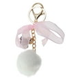 thumbnail image 1 of Unique Bargains 1 Pc Fashion Bow Ball Handbag Charm Bag Accessories White, 1 of 5