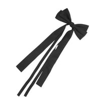 Unique Bargains 1 Pc Fashion Bow Ribbon Duckbill Hair Clips Hairdo Clip Black