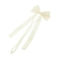 thumbnail image 1 of Unique Bargains 1 Pc Fashion Bow Ribbon Duckbill Hair Clips Hairdo Clip White, 1 of 5