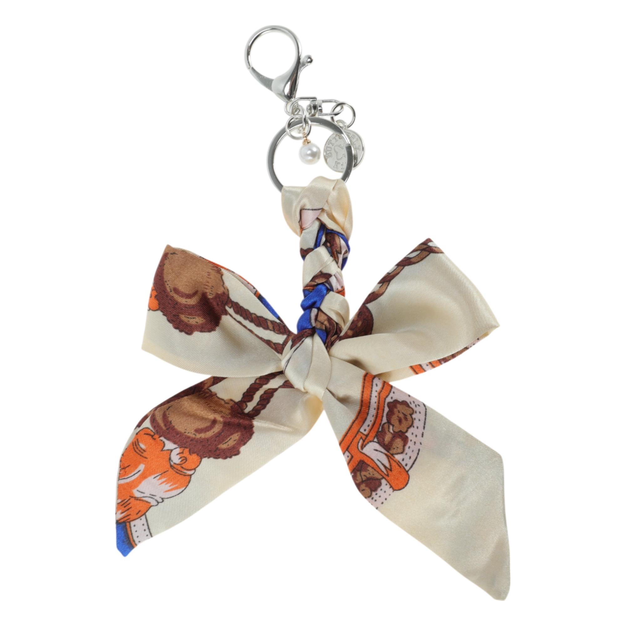 Private Label Scarf Bow charm megan-scarf-key-chain-bag-  main image 2