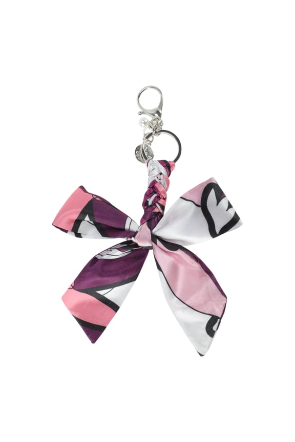 1 Pc Fashion Bow Scarf Handbag Charm Bag Accessories Pinkish Purple