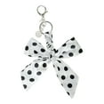 thumbnail image 1 of Unique Bargains 1 Pc Fashion Bow Scarf Polka Dot Print Handbag Charm Bag Accessories White, 1 of 5
