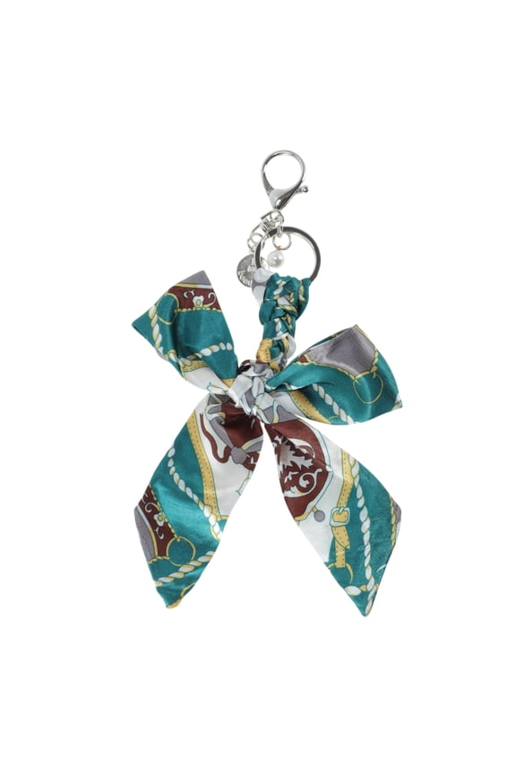 1 Pc Fashion Bow-knot Scarf Handbag Charm Bag Accessories Green