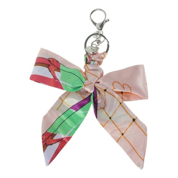 Unique Bargains 1 Pc Fashion Bow-knot Scarf Handbag Charm Bag Accessories Khaki