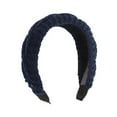 thumbnail image 1 of Unique Bargains 1 Pc Fashion Cable Knit Wide Headbands for Women Dark Blue, 1 of 6