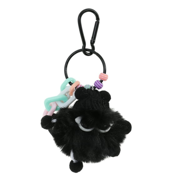 Unique Bargains 1 Pc Fashion Cartoon Chain Coal Ball Handbag Charm Bag Accessories Black