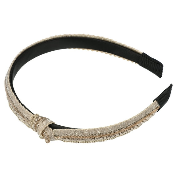 Unique Bargains 1 Pc Fashion Chain Knotted Headband for Women Girls 6.10"x0.79" Rose Gold Tone