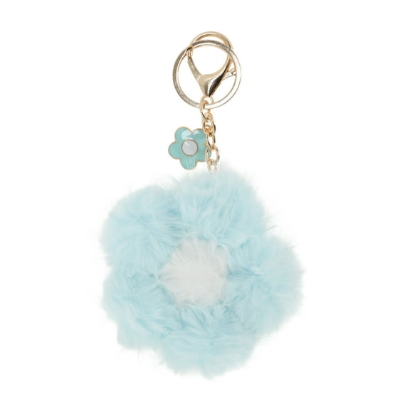 Unique Bargains 1 Pc Fashion Cherry Blossoms Handbag Charm Bag Accessories Sky Blue