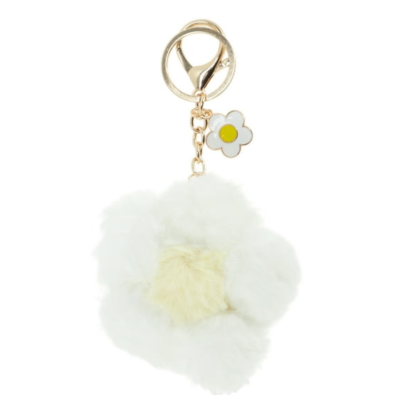 Unique Bargains 1 Pc Fashion Cherry Blossoms Handbag Charm Bag Accessories White