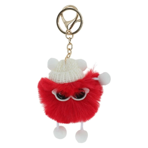 Unique Bargains 1 Pc Fashion Coal Ball Handbag Charm Bag Accessories Red