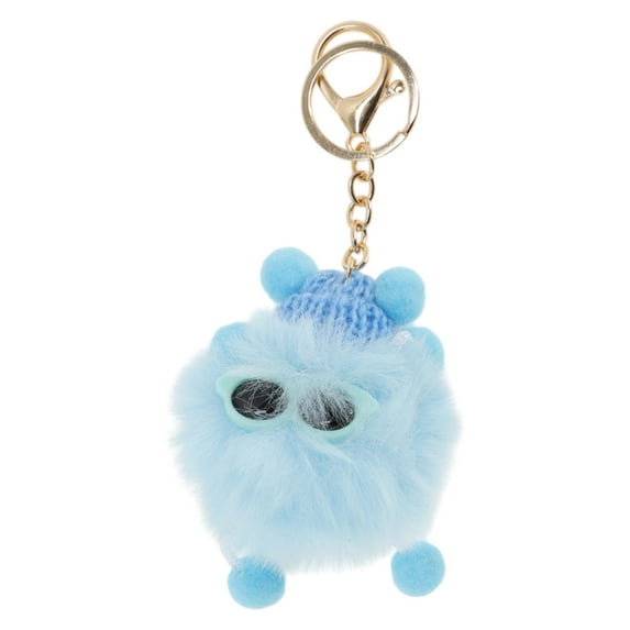 Unique Bargains 1 Pc Fashion Coal Ball Handbag Charm Bag Accessories Sky Blue