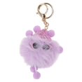 thumbnail image 1 of Unique Bargains Christmas 1 Pc Fashion Coal Ball Handbag Charm Bag Accessories Taro Purple, 1 of 5